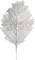 6pc 25-Inch Silver Glitter Mesh Leaf, Christmas Accent, Perfect for Trees, Wreaths, Garland Displays